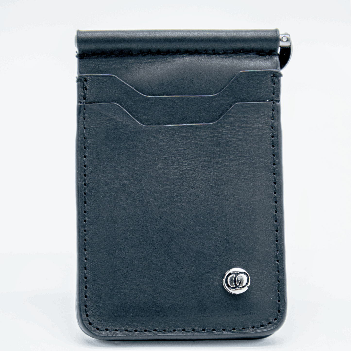 TARJETERO CON BROCHE CARLO MAGNO ATANADO NEGRO TCNP10